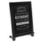 HBCY Creations Hanging or Tabletop Chalkboard with Legs/Wedding Table Sign/Kitchen Countertop Memo Board